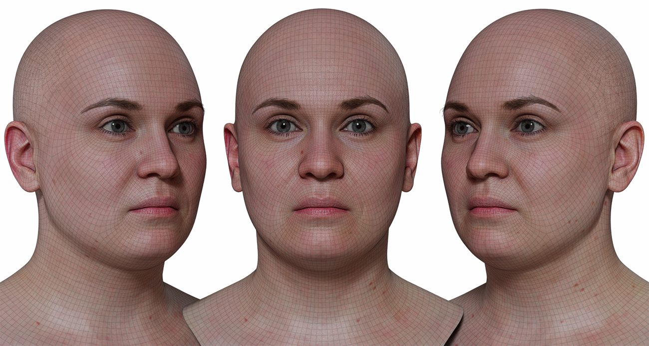 Download 3d head model with realistic skin